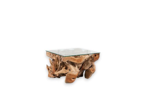 Afbeelding van square erosion coffee table / Glass